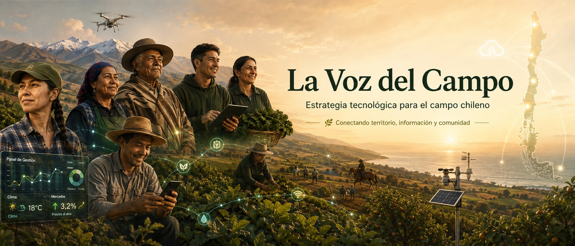 Dirigentes de la Confederación La Voz del Campo